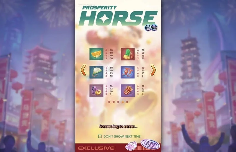 Prosperity Horse - tabel de plăți pentru simboluri